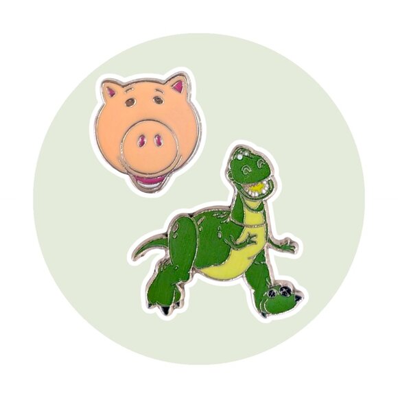 Toy Story Disney Pins: Best Friends Hamm and Rex - Picture 1 of 5